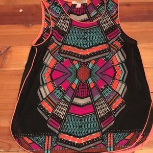 Bright sleeveless blouse